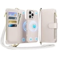 thumbnail image 1 of Funda EEIFO para iPhone 16 Pro con bandolera blanca, 1 of 9