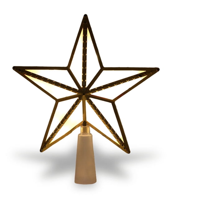 sweethay LED Árbol de Navidad Estrella Luz 3D Iluminado Colorido Plástico Hueco Decorativo Proyector Fiesta Festival Decoración Niños Niñas Kits de decoración para fiestas