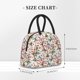 thumbnail image 2 of Disketp Floral With Butterflies Bolsa Térmica para Almuerzo, Lonchera con Abertura Amplia y Gran Capacidad, Organizador Reutilizable para Mujeres, Hombres y Adultos, 2 of 6