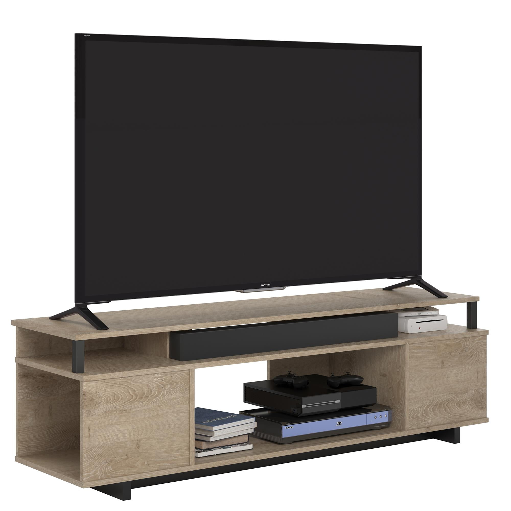 Ameriwood Home Carson Tv Stand For Tvs Up To 65 Black Oak