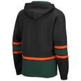 thumbnail image 3 of Men's Colosseum Black Miami Hurricanes Lace Up 3.0 Pullover Hoodie, 3 of 3