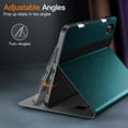 thumbnail image 4 of JETech Case for iPad mini (A17 Pro, 2024 Model, 7th Generation) / mini 6 (2021 Model, 6th Generation), PU Leather Business Folio Tablet Cover with Pencil Holder & Pocket (Peacock Green), 4 of 6