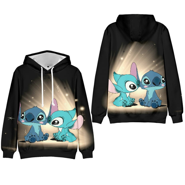 Lilo & Stitch FUNNY Women Men's Pull over Oversized With Pocket Clothes Men  Women (Child 150) 