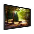 thumbnail image 2 of Sunrise Glow Through The Spring Trees 32 in x 24 in Framed Painting Canvas Art Print, by Designart, 2 of 4