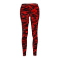 thumbnail image 3 of Red/Black Camo Women's Casual Leggings - Camo Color Code 0056, 3 of 7