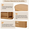thumbnail image 6 of Aukfa Fluted TV Stand for TVs up to 75", Wood Entertainment Center with Sliding Doors for Living Room,Walnut, 6 of 8