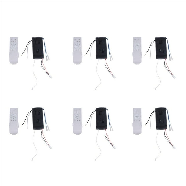 6X Reemplazo del Kit de Control Remoto Universal para Ventilador de Techo, 6 Velocidades y Sincronización, Reemplazo Remoto para Luz de Ventilador de Techo CC