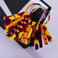 thumbnail image 3 of XIAOHUAGUA African Fabric Tassel Earrings Set for Ankara Fringe Hoop Earrings for Women, 3 of 5