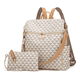 thumbnail image 1 of Mochilas Para Mujer De Moda beige Triangulos Grises Correa cafe claro, 1 of 5