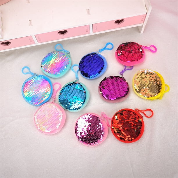Children Kids Fashionable Sequins Coin Purse Packet Girls Wallet Clutch Love Bag Handbag Kids Props Gifts Accessories heqiyong LED