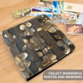 thumbnail image 4 of FORMRS 3 Ring Photo Album 4"x6" Self Adhesive Large Capacity PU Leather Cover, Floral Lines, 4 of 8