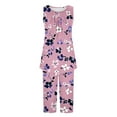 thumbnail image 5 of 2 Piece Lounge Set Women Womens Sleeveless Tank Pajama Set Floral Print Outfits for Women 2 Piece Summer Sets, 5 of 5