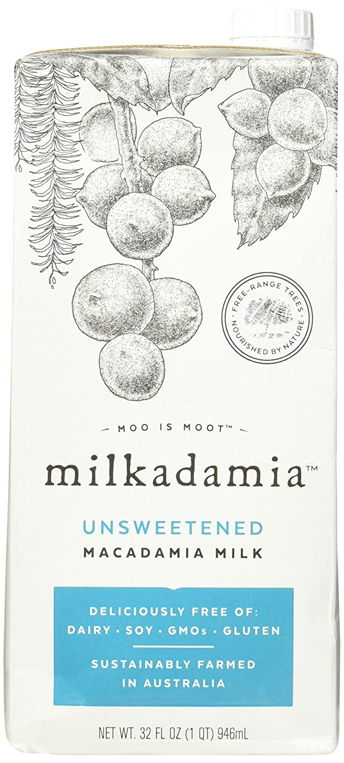 Milkadamia Macadamia Milk Unsweetened 32 fl oz Pack of 3
