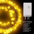 thumbnail image 7 of Globe String Lights，Water Proof 33 FT 100 LED Fairy Lights Plug in，8 Modes with Remote，Indoor String Lights for Bedroom,Classroom,Outdoor String Lights for Patio,Garden,Party,Wedding, 7 of 7