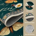 thumbnail image 2 of Insect Washable 8x10 Area Rug for Living Room, Floral Kids Playroom Rug Non Slip, Ultra-Thin Soft Low-Pile Floor Indoor Throw Carpet for Bedroom Dorm Nursery, Dark Green, 2 of 7