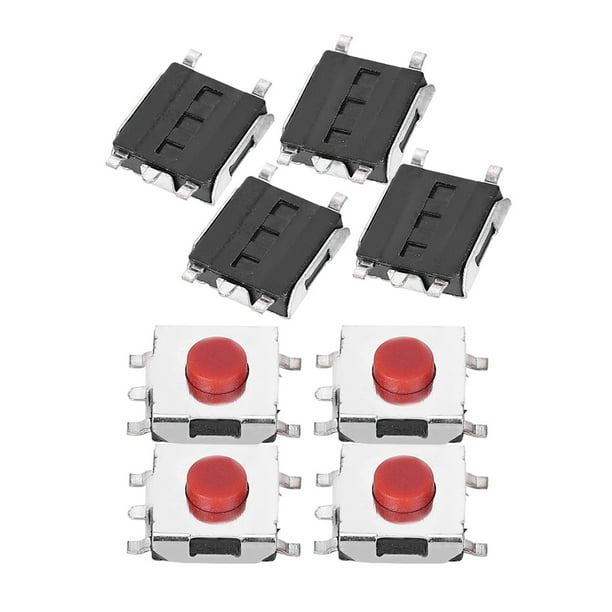 Interruptor de botón táctil, 200 piezas Micro interruptor de botón táctil Micro interruptor táctil probado y confiable Jadeshay A