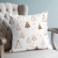 thumbnail image 4 of Pillow Covers 24x24 Set of 2, Christmas Tree Throw Pillow Covers Decorative Couch Cushion Cover, Winter Snowflakes Xmas Pine Plant Microfiber Soft Square Pillowcases for Bedroom Living Room Sofa, 4 of 9