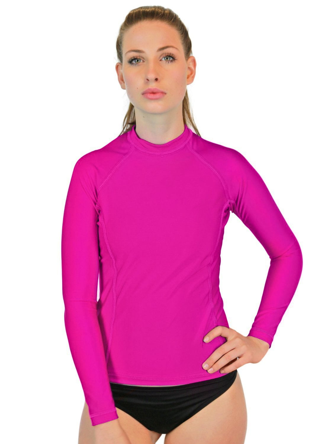 Women's Rash Guard Long Sleeve UV Protection Sun Shirt  Base Layer Skin Swim Top 