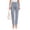 Blue 11, variant on Karymi Jeans for Women Mid Rise Straight Leg, Pearls Embellished Denim Ankle Pants with Pockets