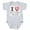 Heather Gray, variant on CafePress - I Heart Dirt Track Racing - Cute Infant Bodysuit Baby Romper - Size Newborn - 24 Months