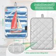 thumbnail image 6 of Yayeee Pot Holders Kitchen Heat Resistant with Pocket 7"x9.8" Cotton Oven Cooking Hot Pads, Red Sailboats, 6 of 7