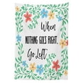 thumbnail image 3 of Ambesonne Funny Words Tablecloth Rectangular Table Cover, Flowers Wisdom Life, 60"x84", Multicolor, 3 of 4