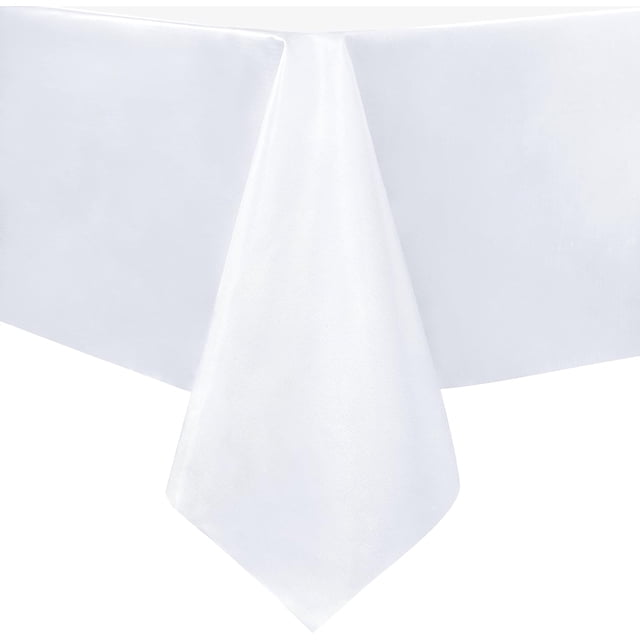Clear Plastic Tablecloth x Vinyl PVC Rectangle Table Cloth Protector Oil Spill Proof Wipe Clean Table Cover for Dining Table Parties & Camping Crystal Clear