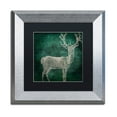 thumbnail image 2 of Trademark Fine Art "Emerald Deer" Canvas Art by Color Bakery Black Matte, Silver Frame, 2 of 4