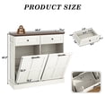 thumbnail image 3 of Blotout Double Tilt Trash Cabinet with 2 Hidden Drawers,Kitchen Hidden Trash Can with Flip Cover,Suitable for Kitchen,House,Apartment,Dormitory,Laundry Room, 3 of 7