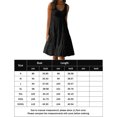 thumbnail image 2 of Vestido De Tirantes Sencillo Vestido plisado informal para mujer, vestido hasta la rodilla con cuello redondo, ropa de playa, vestido veraniego con dobladillo ancho Cgtredaw Negro 4Xl para Mujer, 2 of 6