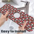 thumbnail image 6 of Pofeuu Skull and Roses Print Splash Guard for Sink Faucet Sink Gadgets-Splash Guard Behind Faucet Drip Catcher for Kitchen, Bathroom,Sink Mat, 6 of 7