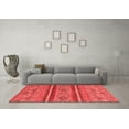 thumbnail image 3 of Ahgly Company Machine Washable Indoor Rectangle Abstract Red Modern Area Rugs, 2' x 4', 3 of 4