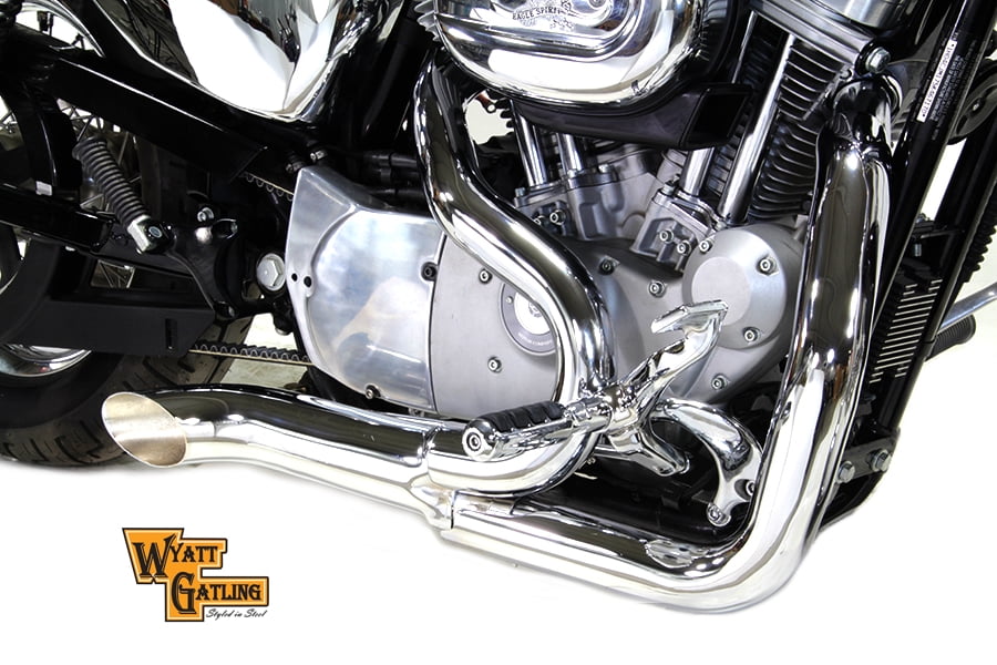 Wyatt Gatling 1-3/4 2 into 1 Exhaust Header Set Chrome,for Harley ...