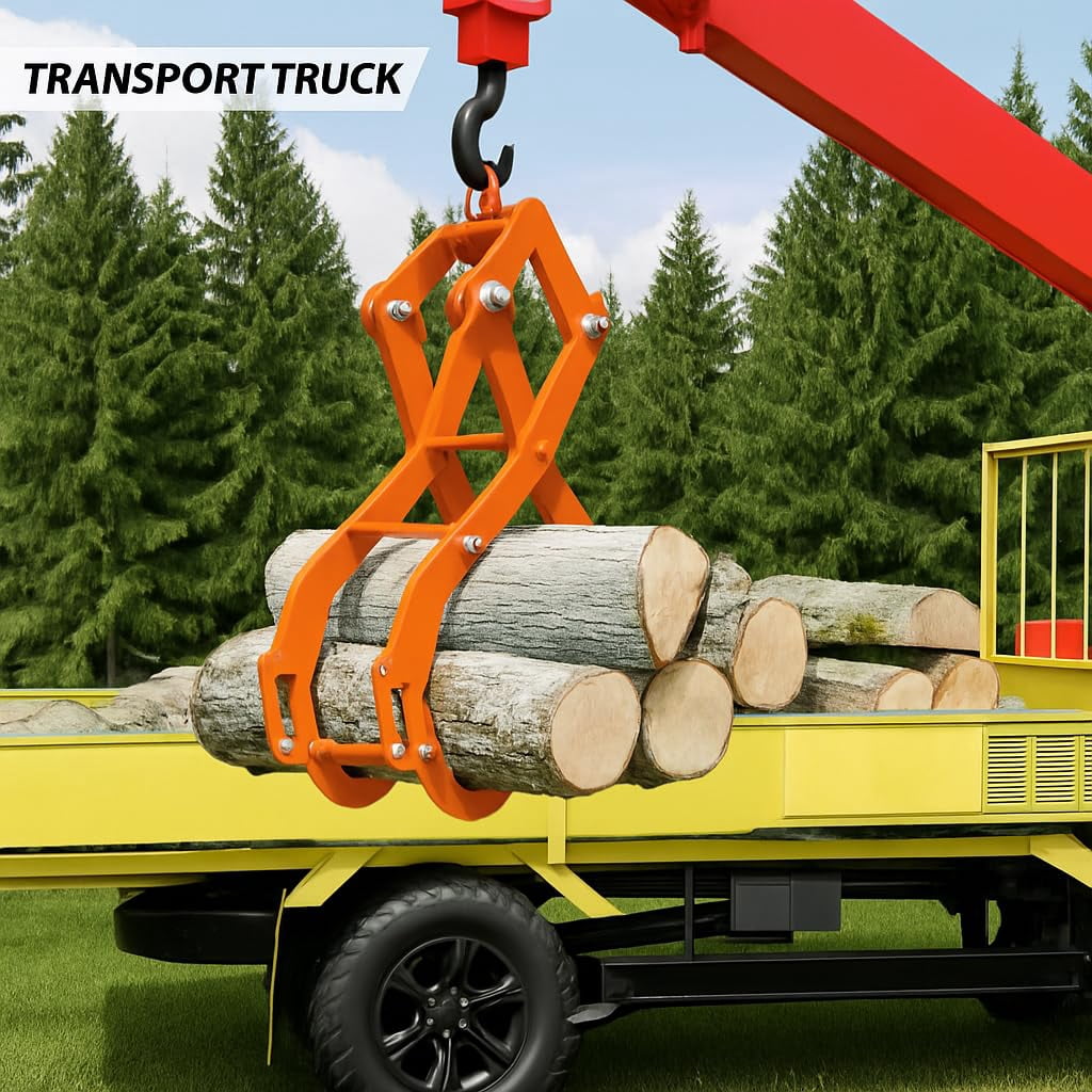 Accreate Log Tongs, 4 Claw Log Grabber Heavy Duty 3300 Lb Capacity, Attach to ATVs UTVs Trucks Mowers Tractors, Heavy-Duty Steel, Easy Assembly & Storage