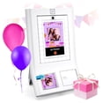 thumbnail image 1 of HP Sprocket Photobooth 3x4 Colour Photo Printer (White) – 250+ Frame, Zink Paper, WiFi, LED Ring Light, Touch Screen & Mobile App., 1 of 5