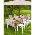 thumbnail image 4 of Orange Fall Outdoor Tablecloth with Umbrella Hole & Zipper, Thanksgiving Pumpkins Sunflowers Rustic Rectangle Tablecloth 60x120 Inch, Patio Table Cover Waterproof Table Cloth for Picnic/Party, 4 of 6