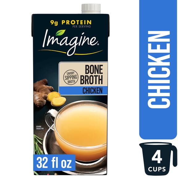 Imagine Fat-Free Savory Chicken Bone Broth, 32 fl oz Carton
