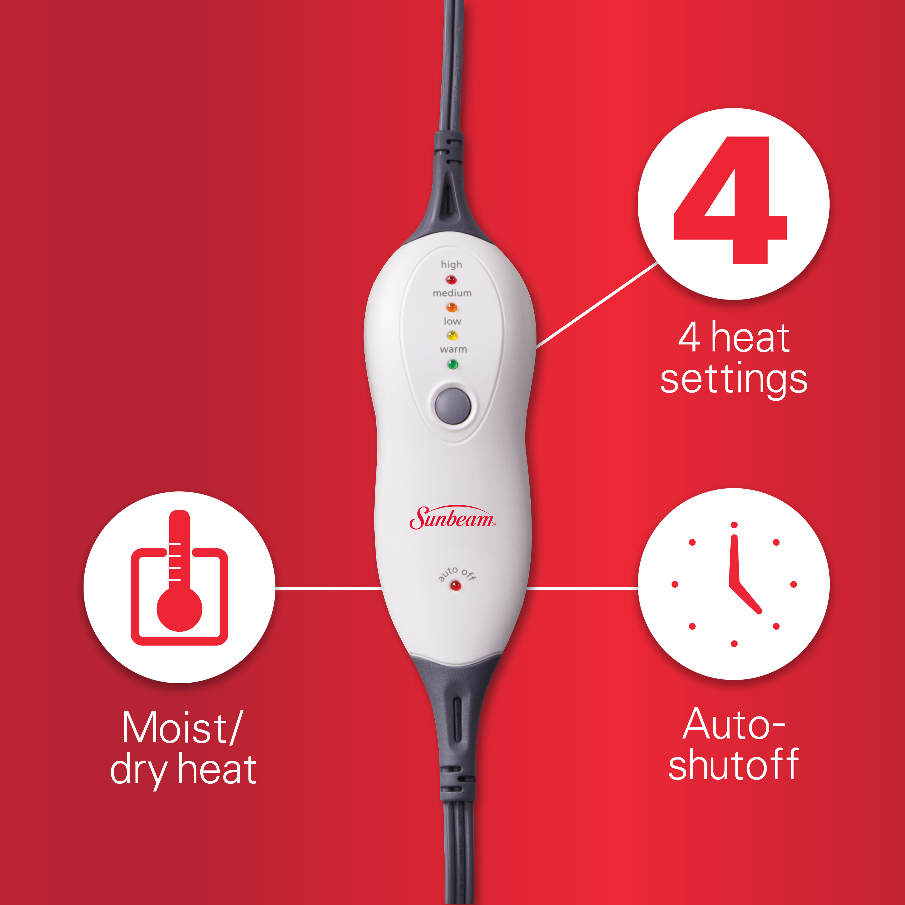 Sunbeam Renue Tension Relieving Heat Therapy Heating Pad Deals,...