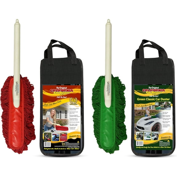 California Car Duster 2-Piece Detailing Combo Kit with Wood Handles 66442
