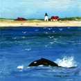 thumbnail image 2 of Gorham, Gregory 15x15 Black Ornate Wood Framed with Double Matting Museum Art Print Titled - Summer Whale, 2 of 4