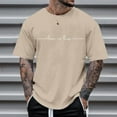 thumbnail image 4 of Big and Tall Shirts for Men Round Neck T Shirt Stretch Short Sleeve Basic Muscle T Shirt Tall Man Shirts Workout for Men Tees Plain Turtle Neck Top Plain Bulk 3xlt L, 4 of 4