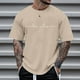 thumbnail image 4 of Camiseta de manga corta y cuello redondo para hombre - Poliéster, corte ajustado, diseño básico para ropa informal, 4 of 4