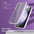 thumbnail image 4 of Glitter Case for Samsung Galaxy S23 FE 5G 6.4", with Screen Protector [2 Pack], Cute Clear Bling Sparkle Protective Slim Soft Shockproof Cover Women Girls Phone Case for Samsung Galaxy S23 FE, 4 of 8