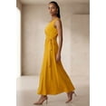 thumbnail image 3 of Jessica London Women's Plus Size Stretch Cotton Side Tie Maxi Dress, 3 of 3