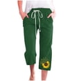 thumbnail image 1 of Pantalones de Mujer Casual Cintura Elástica con Impresión de Pascua, Sueltos Pantalones de Pierna Ancha Recta para Toda la Temporada, 1 of 3