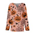 thumbnail image 5 of MVRLSH Womens Tops Blouse Casual Multi Style Graphic Printed Long Short Sleeve V Neck Daily Wear Loose Fit Blouses Light Yellow - XXXL, 5 of 5