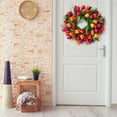 thumbnail image 3 of 17.7in Spring Artificial Tulip Front Door Wreath Home Decor Window Wall Party Wedding Hanging Decor, 3 of 7
