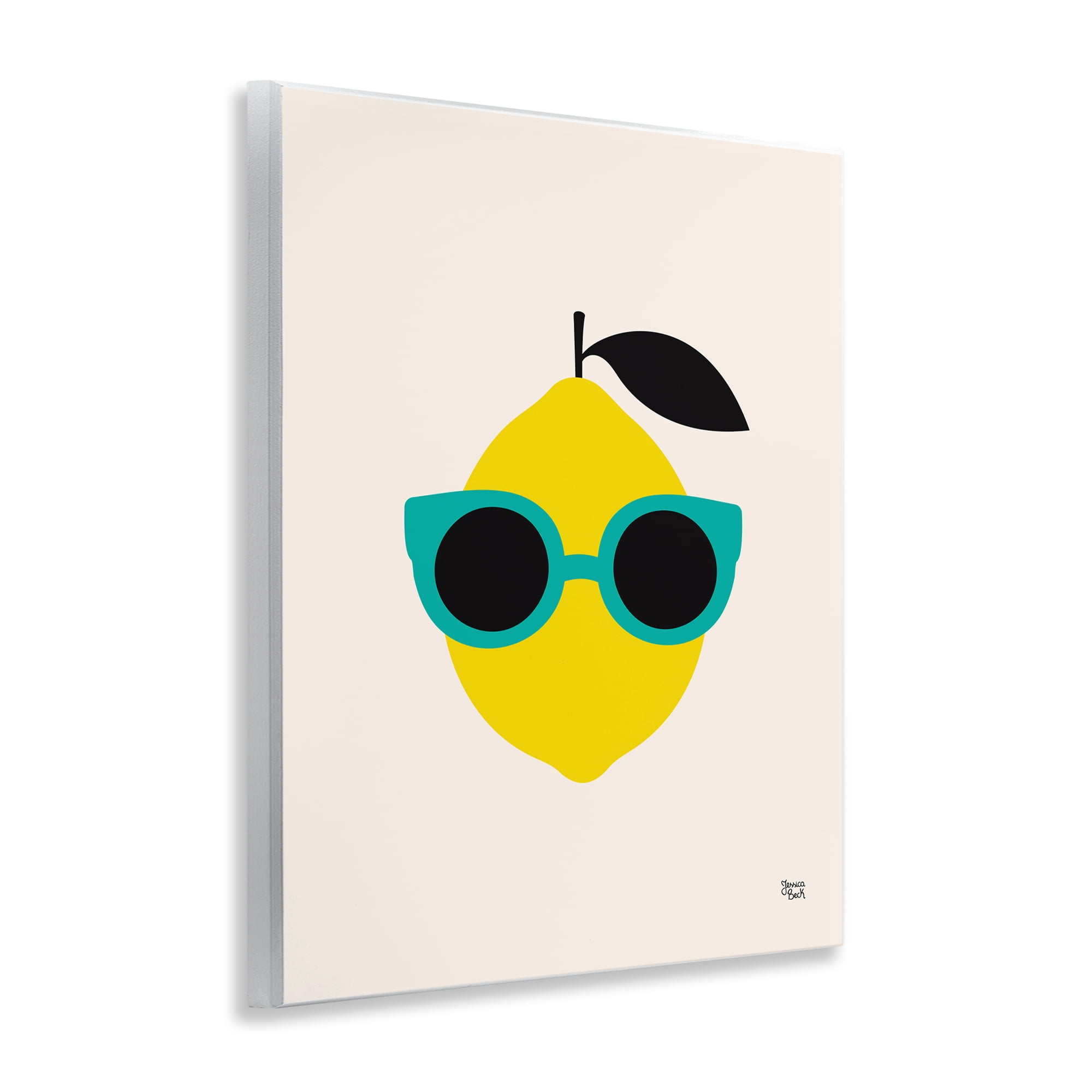 Stupell Industries Lemon with Sunglasses Food & Beverage Painting Unframed Art Print Wall Art, 11 x 14