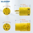 thumbnail image 6 of ELEGRP 15 Amp 125 Volt NEMA 5-15R 2 Pole 3 Wire Grounding Straight Blade Electrical Connector Replacement Cord Outlet Commercial Grade, Yellow, 1 Pack, 6 of 6
