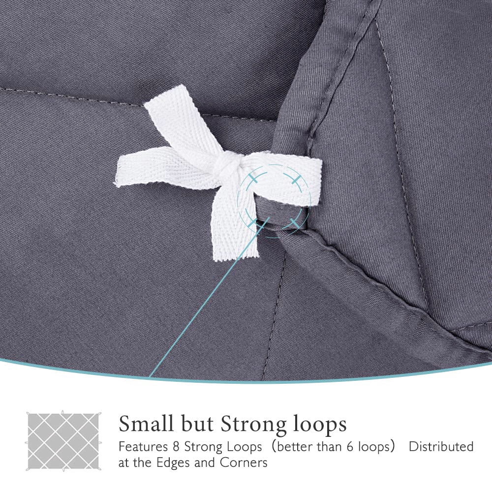 Weighted Blanket (48" x 72",15 lbs) Microfiber Heavy Blanket to Improve Sleep for People With Anxiety